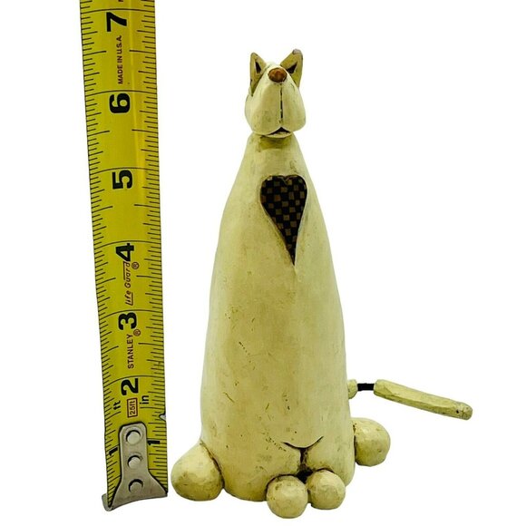 Williraye Studio Folk Art I Love My Cat Figurine 2000 WW2751 6.5 inch White READ - Picture 9 of 9